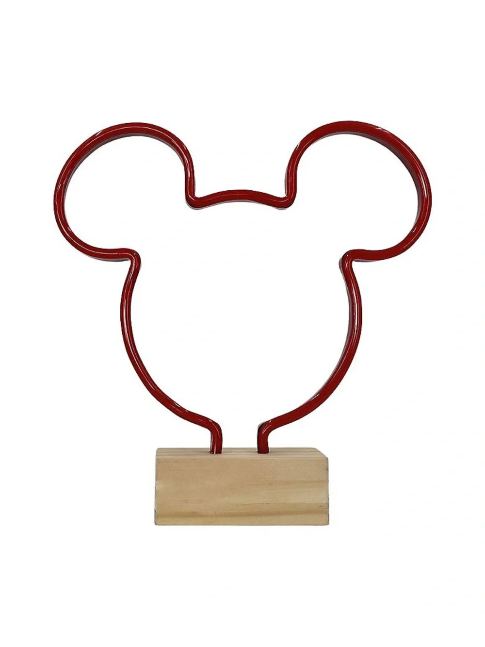 NWT- Disney- LED Light Up- RED- Mickey Mouse Head Neon Accent Light